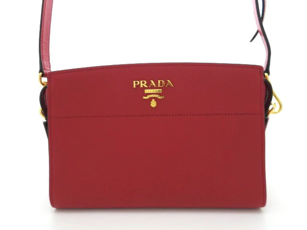 Prada Crossbody Tessuto Saffiano bag red Saffiano calfskin